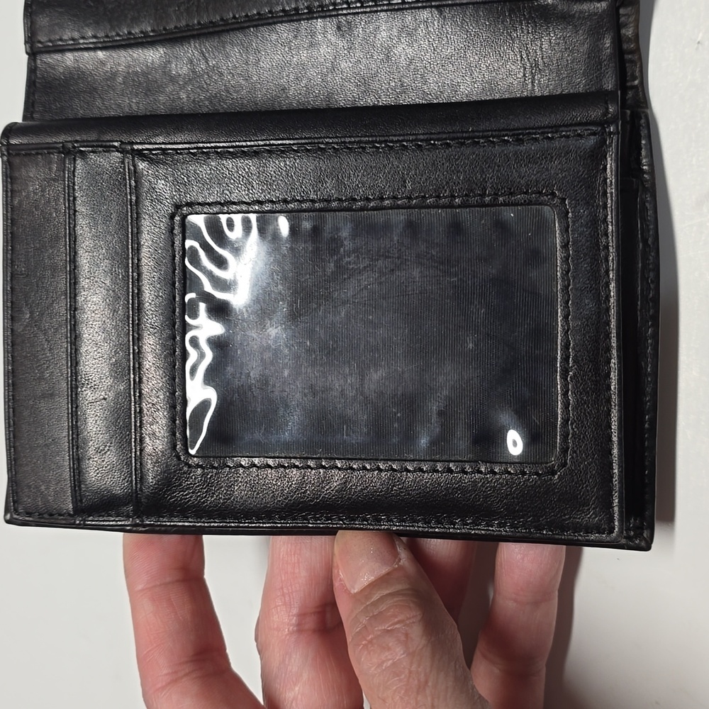 {Lauren Ralph Lauren} Women's Vintage Dark Brown Leather Wallet - Picture 6 of 8